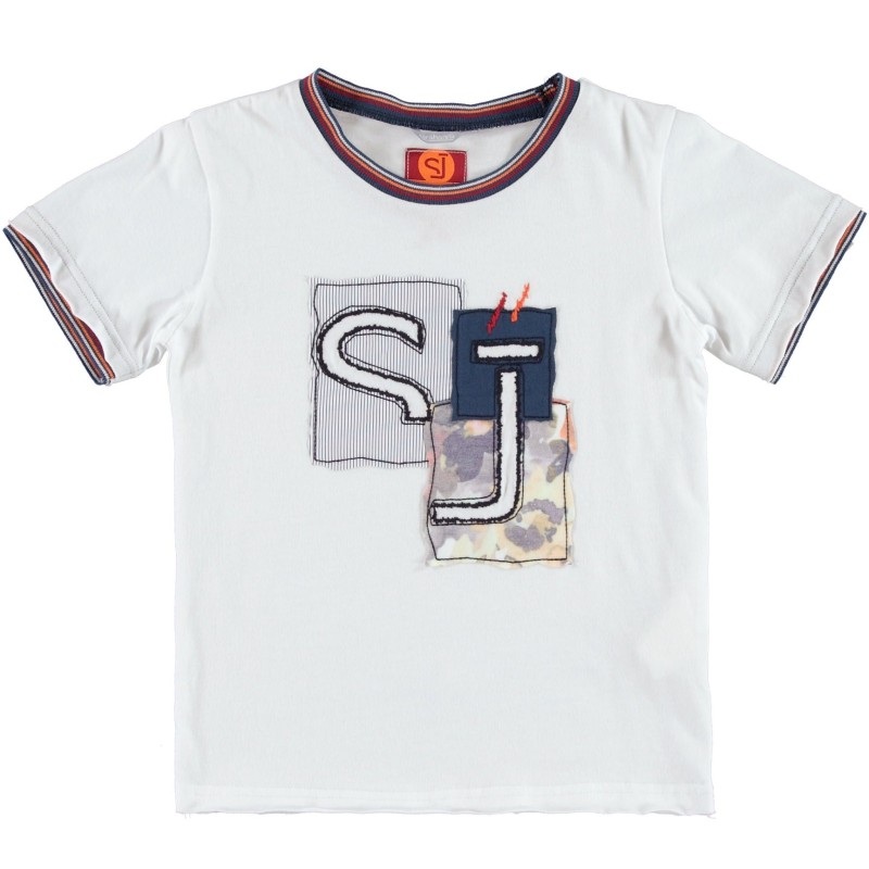 ☀️ T-SHIRT "SJ" C/PATCH TESSUTO