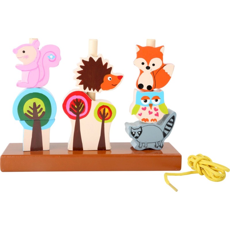 GIOCO AD INCASTRO E DA INFILARE ANIMALI DELLA FORESTA