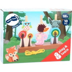 GIOCO AD INCASTRO E DA INFILARE ANIMALI DELLA FORESTA