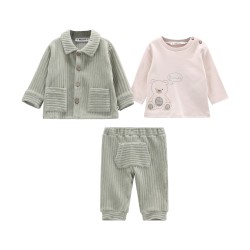 ❄️ COMPLETO 3PZ INTERLOCK E CINIGLIA A COSTE NEONATO