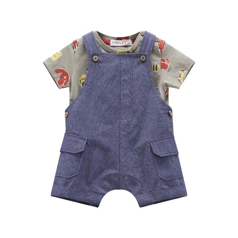 ☀️ COMPLETO JERSEY E CHAMBRAY NEONATO