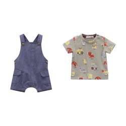 ☀️ COMPLETO JERSEY E CHAMBRAY NEONATO