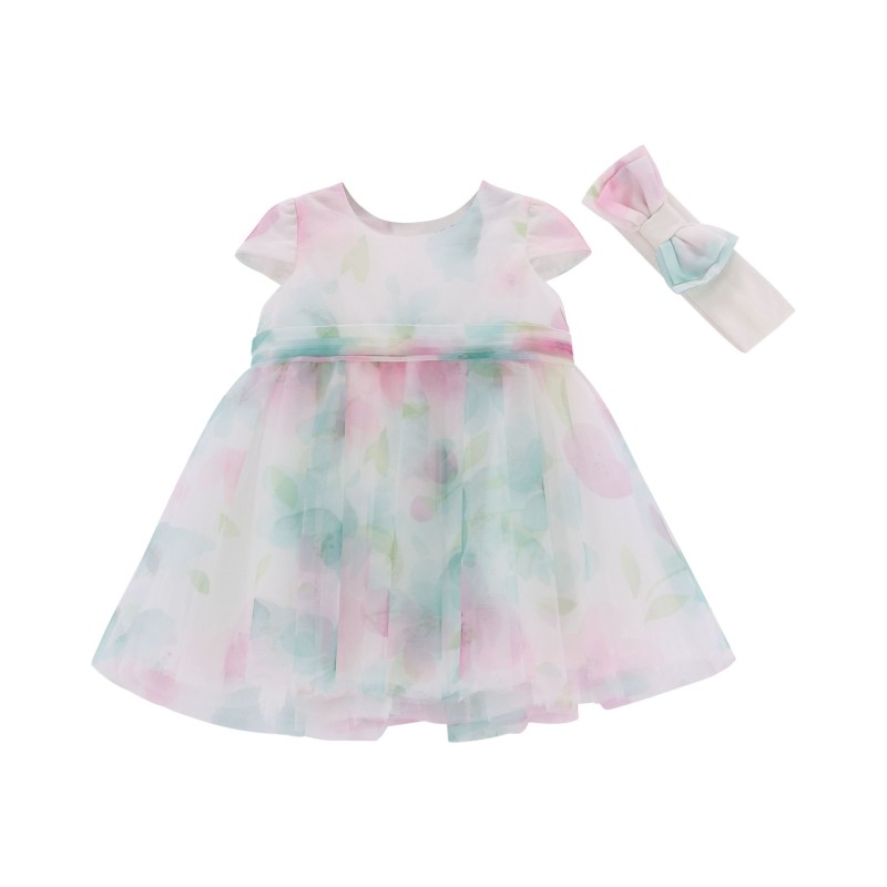 ☀️ ABITO M/C. E FASCETTA TULLE NEONATA