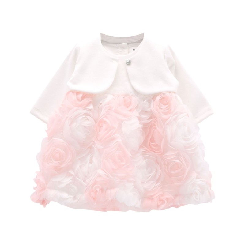 ☀️ ABITO M/C. PUNTO MILANO E TULLE NEONATA