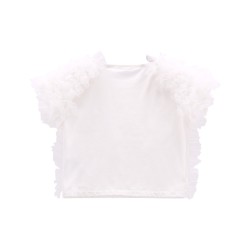 ☀️ MAGLIA JERSEY STRETCH E TULLE RAGAZZA