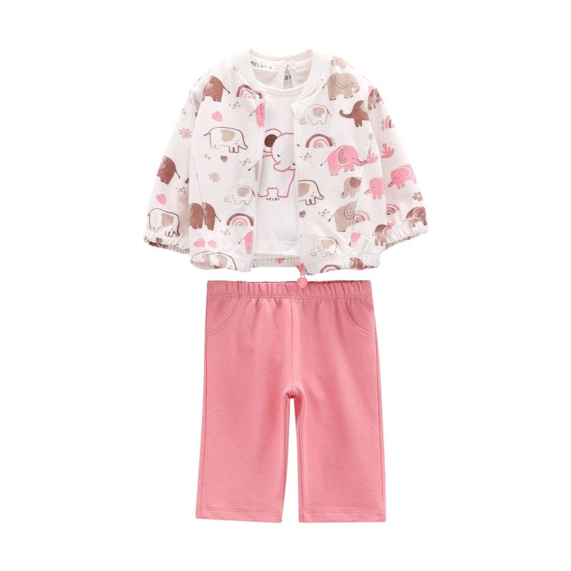 ☀️ COMPLETO FELPA E JERSEY STRETCH NEONATA