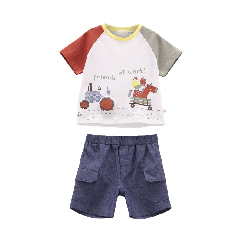 ☀️ COMPLETO JERSEY E CHAMBRAY NEONATO